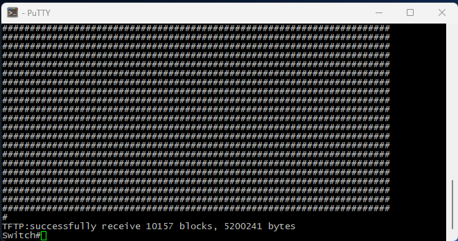 Процесс загрузки прошивки через TFTP